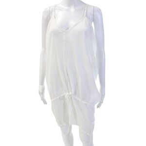 9seed Womens Scoop Neck Sheer Coverup Romper White Size 2